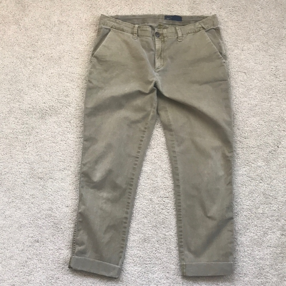 Gap Olive Green Girlfriend Khakis/Chinos - Size 4